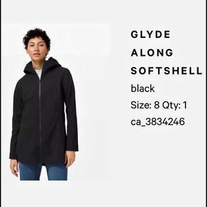 Lululemon glyde along soft shell rain jacket sz 8